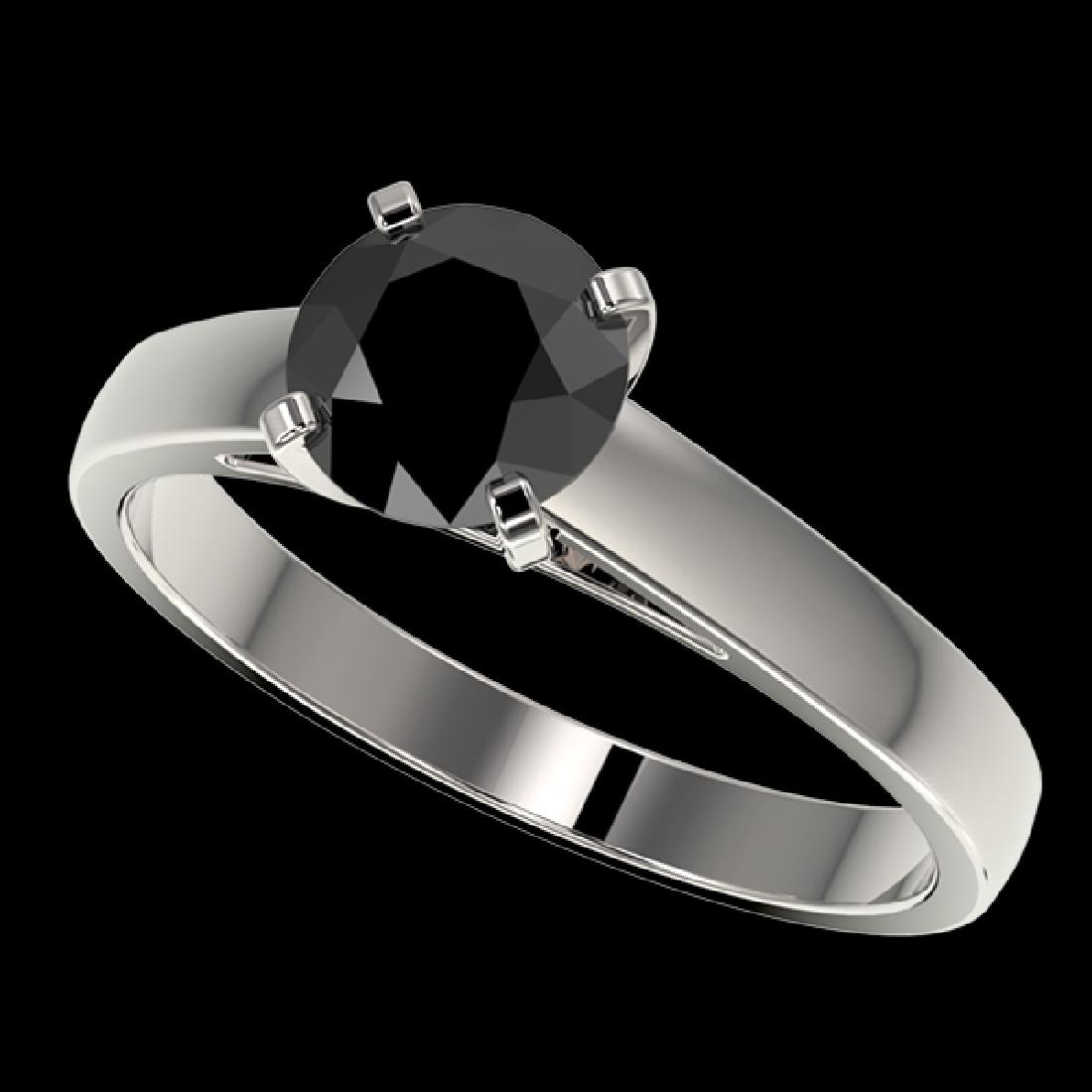 1.25 CTW Fancy Black VS Diamond Solitaire Engagement: REF-32K5W -33003 ---- 1.25 CTW Fancy Black VS Diamond Solitaire Engagement Ring 10K White Gold ---- Luxury Designer Brand Ring Appraised at $2,150 Certificate Number US33003 10k White gold, Ring Size 