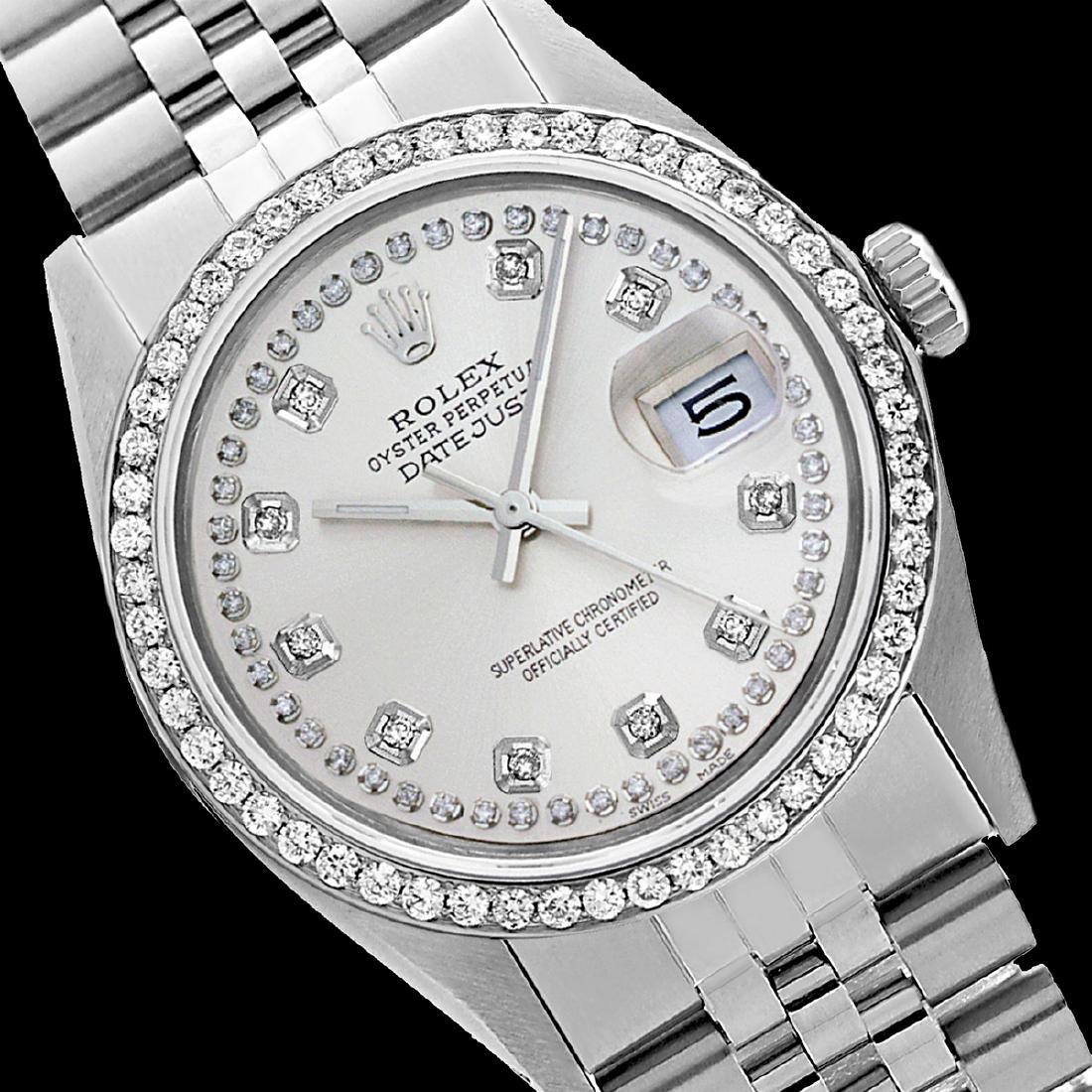 Rolex Men's Stainless Steel, QuickSet, Diamond Dial &: REF-557Y3X ---- Rolex Men's Stainless Steel, QuickSet, Diamond Dial & Diamond BezelThis watch is in Excellent Condition.Newly serviced & Polished to Factory specifications. Prepetual, Self-Winding mov