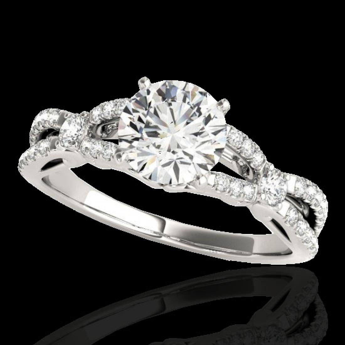 1.35 CTW H-SI/I Certified Diamond Solitaire Ring 10K: REF-167K3W -35223 ---- 1.35 CTW H-SI/I Certified Diamond Solitaire Ring 10K White Gold ---- Luxury Designer Brand Ring Appraised at $9,200 Certificate Number US35223 10k White gold, Ring Size is 7, Ri