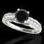 1.2 CTW Certified VS Black Diamond Solitaire Ring 10K