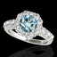 2.25 CTW SI Certified Fancy Blue Diamond Solitaire Halo