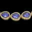44.8 CTW Tanzanite & Diamond Halo Necklace 10K Yellow - 3