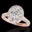 2 CTW H-SI/I Certified Diamond Solitaire Halo Ring 10K