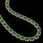 84.94 CTW Emerald & Diamond Halo Necklace 10K Rose Gold - 2