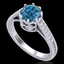 1.25 CTW Fancy Intense Blue Diamond Solitaire Art Deco