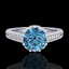 1.25 CTW Fancy Intense Blue Diamond Solitaire Art Deco - 2