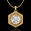 0.76 CTW VS/SI Diamond Solitaire Art Deco Necklace 18K