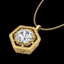 0.76 CTW VS/SI Diamond Solitaire Art Deco Necklace 18K - 2