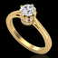 0.81 CTW VS/SI Diamond Art Deco Ring 18K Yellow Gold