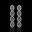 6.28 CTW London Topaz & Diamond Halo Earrings 10K Rose