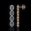 6.28 CTW London Topaz & Diamond Halo Earrings 10K Rose - 2