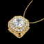 1.54 CTW VS/SI Diamond Solitaire Art Deco Necklace 18K
