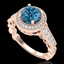 1.91 CTW Fancy Intense Blue Diamond Solitaire Art Deco