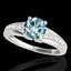 1.4 CTW SI Certified Fancy Blue Diamond Solitaire Ring