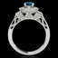 1.5 CTW SI Certified Fancy Blue Diamond Solitaire Halo - 2