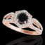 1.43 CTW Certified VS Black Diamond Solitaire Halo Ring