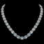 41.88 CTW Aquamarine & Diamond Halo Necklace 10K White
