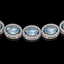 41.88 CTW Aquamarine & Diamond Halo Necklace 10K White - 3