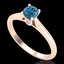 0.4 CTW Intense Blue Diamond Solitaire Engagement Art