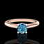 0.4 CTW Intense Blue Diamond Solitaire Engagement Art - 2