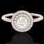 1 CTW Micro Pave VS/SI Diamond Solitaire Ring Double
