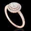 1 CTW Micro Pave VS/SI Diamond Solitaire Ring Double - 2