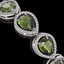 19.7 CTW Tourmaline & Diamond Halo Bracelet 10K White - 3