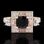 1.55 CTW Fancy Black Diamond Solitaire Art Deco 3 Stone - 2