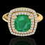 2.52 CTW Emerald & Micro VS/SI Diamond Pave Halo Ring