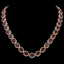 36.8 CTW Garnet & Diamond Halo Necklace 10K Rose Gold