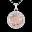 1.50 CTW Morganite & Halo VS/SI Diamond Micro Necklace