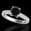 1.25 CTW Certified VS Black Diamond Solitaire Antique