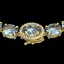 90 CTW Sky Blue Topaz & VS/SI Diamond Tennis Micro Halo
