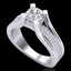 1.7 CTW Cushion VS/SI Diamond Solitaire Micro Pave Ring