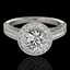 1.5 CTW H-SI/I Certified Diamond Solitaire Halo Ring