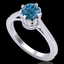 1.14 CTW Fancy Intense Blue Diamond Solitaire Art Deco