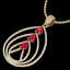 2 CTW Ruby & Micro Pave VS/SI Diamond Designer Necklace