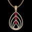 2 CTW Ruby & Micro Pave VS/SI Diamond Designer Necklace - 2