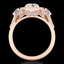 2.11 CTW VS/SI Diamond Solitaire Art Deco 3 Stone Ring