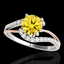 1.35 CTW Certified Si Fancy Diamond Bypass Solitaire