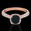 1.5 CTW Certified VS Black Diamond Solitaire Halo Ring