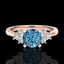 1 CTW Fancy Intense Blue Diamond Engagement Classic - 2