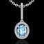 2 CTW Sky Blue Topaz & Micro VS/SI Diamond Necklace