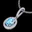 2 CTW Sky Blue Topaz & Micro VS/SI Diamond Necklace - 2