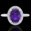 1.75 CTW Amethyst & Micro VS/SI Diamond Ring Solitaire