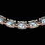 29 CTW Aquamarine Eternity Tennis Necklace 14K Rose