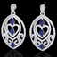 7 CTW Tanzanite & Micro Pave VS/SI Diamond Heart