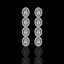 5.33 CTW Oval Diamond Designer Earrings 18K White Gold