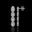 5.33 CTW Oval Diamond Designer Earrings 18K White Gold - 2