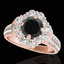 2.16 CTW Certified VS Black Diamond Solitaire Halo Ring